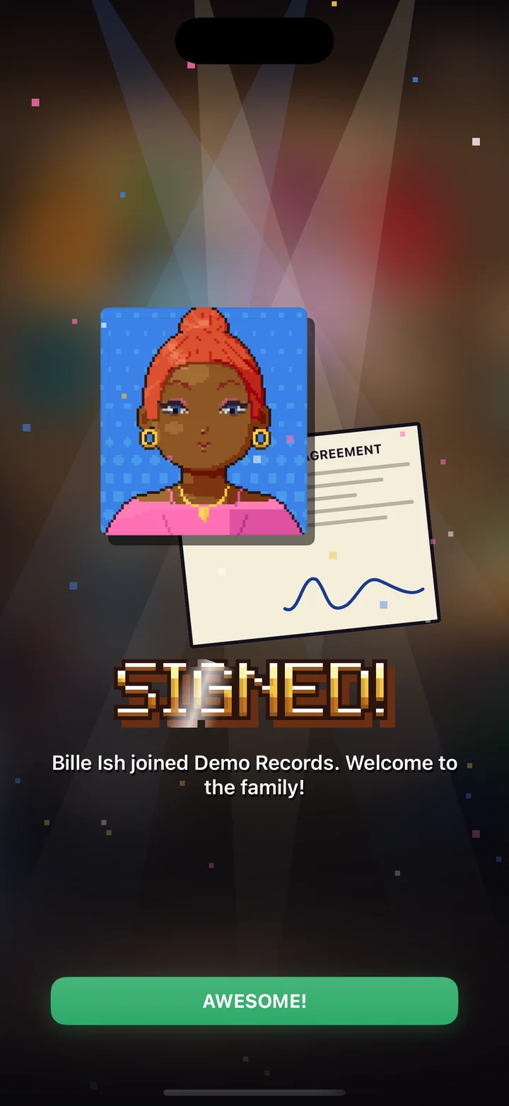 Signing a new artist to the label