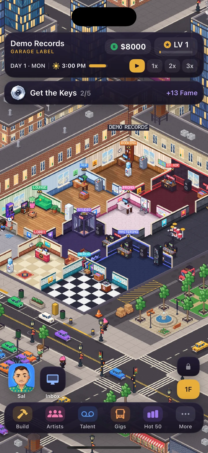 The label office with every room built